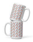 White glossy mug